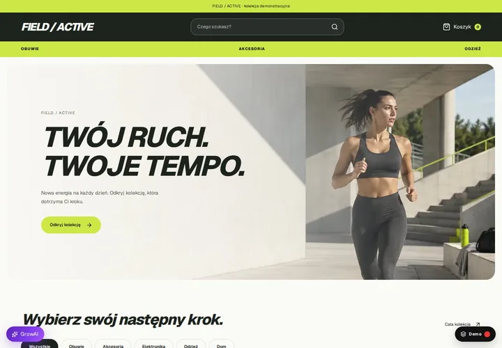 Rzeczywisty podgląd sklepu Active